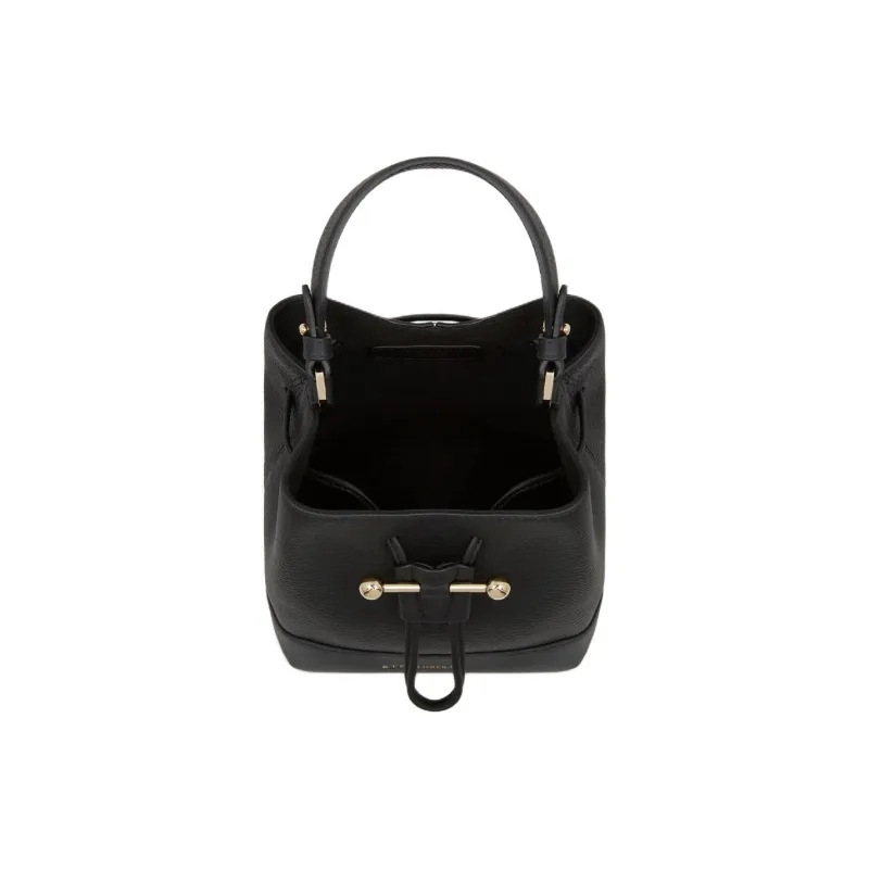 Strathberry Grained Calfskin Bucket Bags One Shoulder Handbag Crossbody Bag Women's Black-3