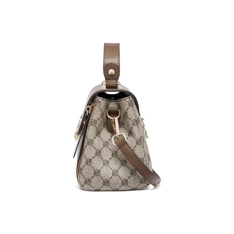 RED DRAGONFLY PVC Handbag, Shoulder Bag, Crossbody Bag Regular Women's Khaki/Coffee-3