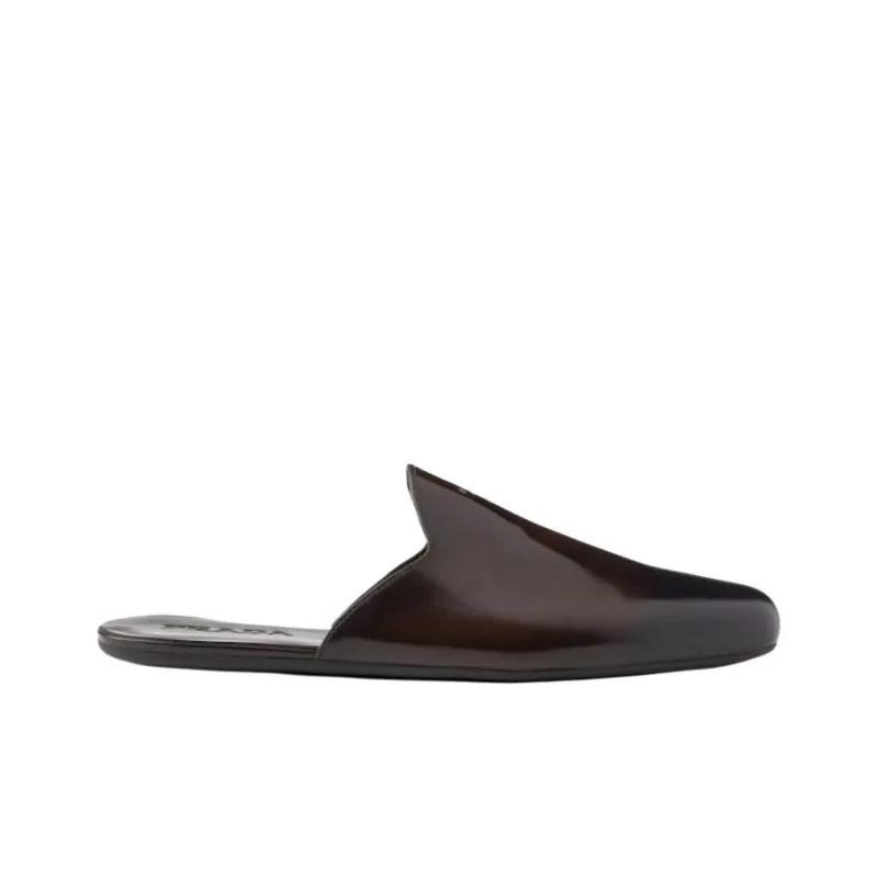 PRADA Closed Toe Slippers Men's Umber-1