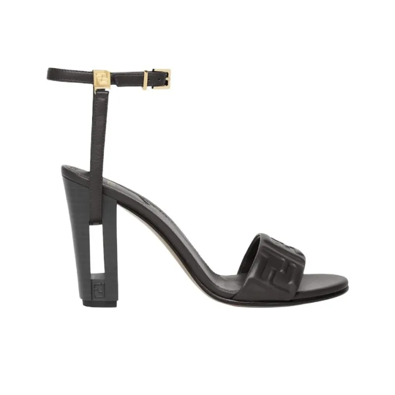 FENDI Dolphin Logo Embossed Ankle Strap Sandals Women's-1