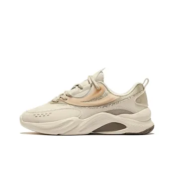 Erke Kirin 3.0 Non-slip Lightweight Low-Top Casual Shoes Women's Egg Milk Gray Light Linen
