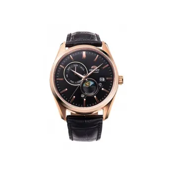 ORIENT Automatic Mechanical Movement Leather Watch Bands Watch 48mm Men's Watches Black Dial