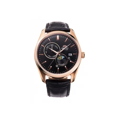 ORIENT Automatic Mechanical Movement Leather Watch Bands Watch 48mm Men's Watches Black Dial