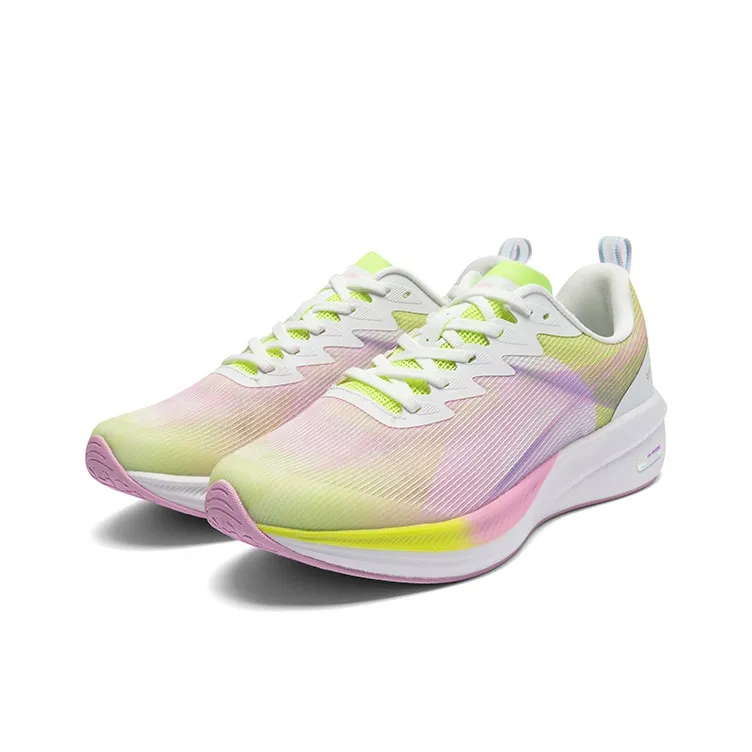 LPMX Lightweight And Breathable Professional Racing Support Low-Top Carbon Plate Running Shoes Men's Pink Green-2