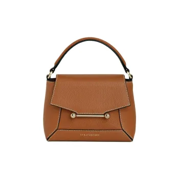 Strathberry Grained Calfskin Shoulder Bag Crossbody Bag Handbag Nano Women's Tan