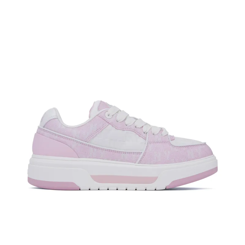 MLB Chunky Liner Anti Slip Wear Resistant Low Top Casual Shoes Unisex Pink-1