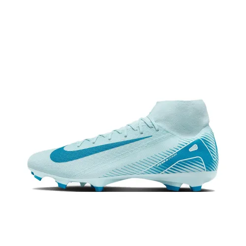 Nike Mercurial Superfly 10 Soccer Shoes Men Mid-Top Blue