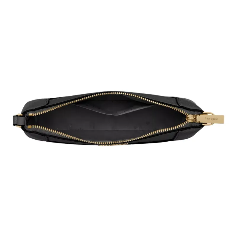 Kate Spade Litchi Grain Leather Handbag, Shoulder Bag Women's Black-2
