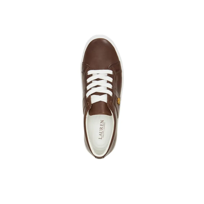 LAUREN RALPH LAUREN Janson Low Top Skateboard Shoes Women's Dark Brown-3