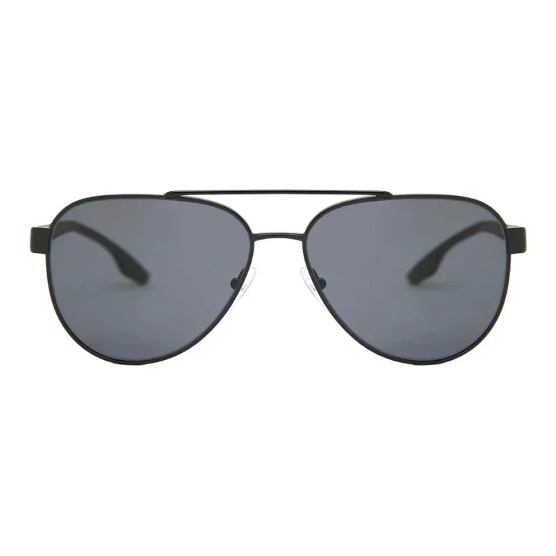 PRADA Metal Aviator Sunglasses Men's Black-1