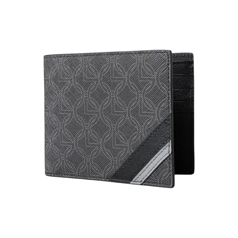 GOLDLION Cow Leather Wallet Regular Men's Black-2