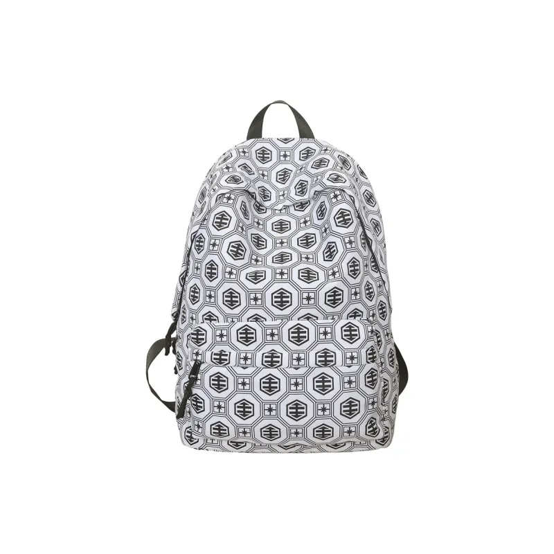 KAKAXI Nylon Backpack Black/White/Orange Red/Red-4