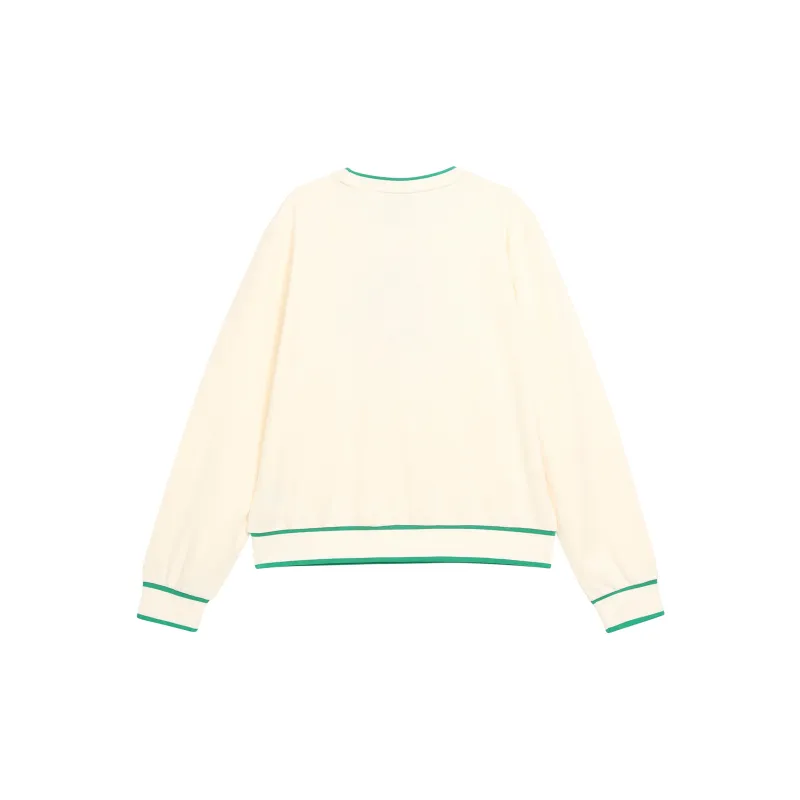 Skechers Colorful Sweatshirts Women's Cream Beige White-1