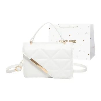 CORE BIRD PU Crossbody Bag Black/White/Rose Red/Green