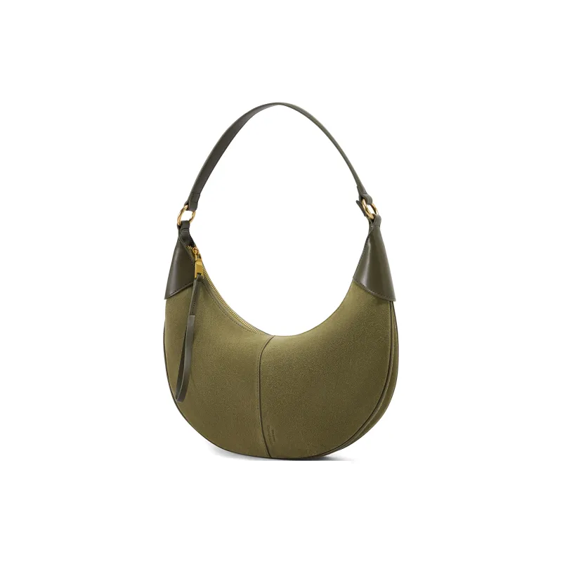 BELLE Cow Leather Shoulder Bag Medium Size Women's Multicolor-5