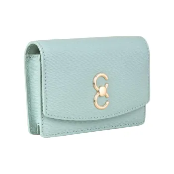 CAFUNE Cow Leather Wallets Card Holders Women's Blue