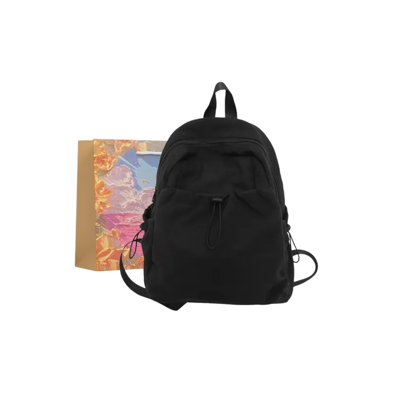 BRINCH Nylon Backpack Women's White/Pink/Khaki/Black-7