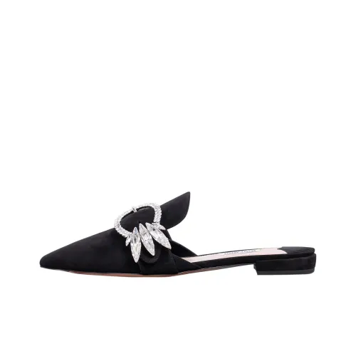 MIU MIU Closed Toe Slippers Women's Black