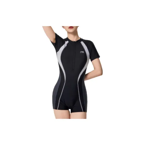 LINING One-Piece Swimsuits Women's Black/White Line Design