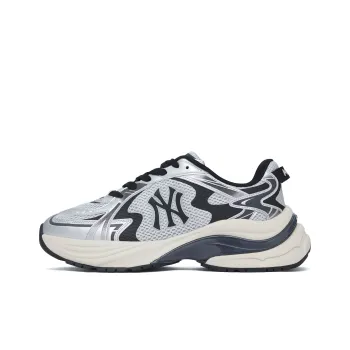 MLB New York Yankees Low Top Running Shoes Unisex Millennium Silver