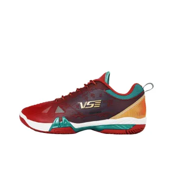 Venson Cushioning Anti-Slip And Wear-Resistant Low-Top Badminton Shoes Unisex Red