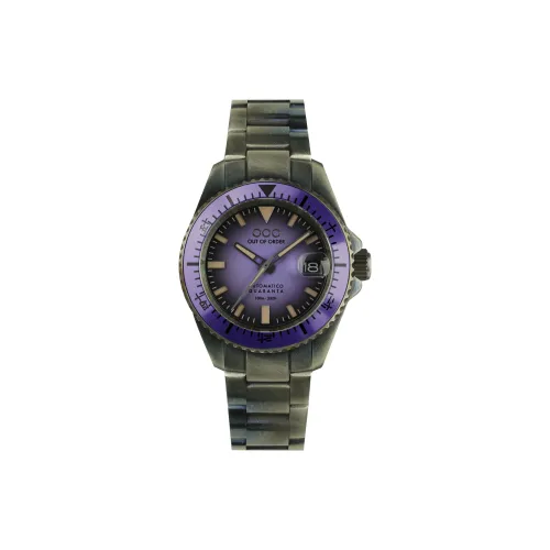 OUT OF ORDER Automatic Mechanical Movement Purple Watch Dial Men's Watches