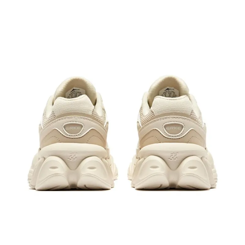 Erke Eastern Rise Breathable And Lightweight Low Top Casual Shoes Women's Beige-3