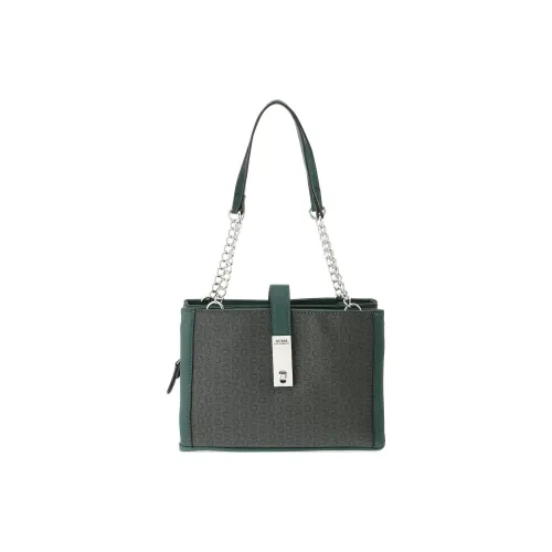 GUESS Polyvinyl Chloride Handbag Shoulder Bag Women's Dark Gray