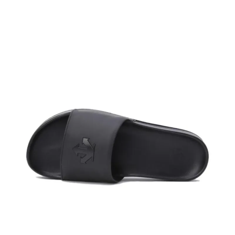 DESCENTE Slip Resistant Abrasion Resistant Slide Slippers Unisex Black-2
