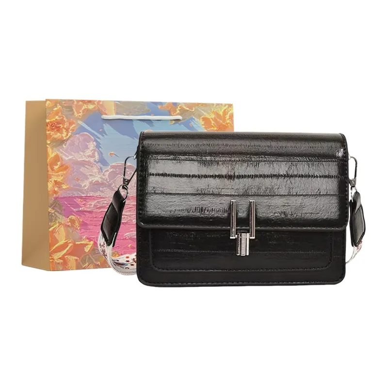BRINCH PU Small Square Bag Shoulder Bag Women's Silver/White/Black-8