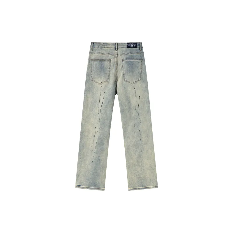 XINYINSU 24FW Jeans Unisex Yellow Mud-1