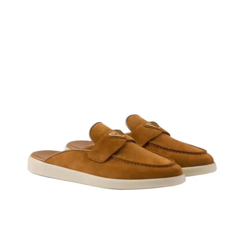 PRADA Wrap-toe Slippers Women's Brown-2