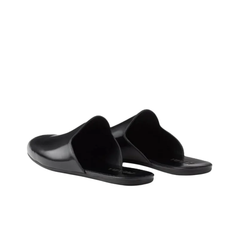 PRADA Wrap-toe Slippers Men's Black-3