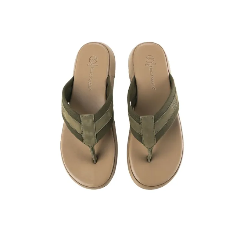 Hush Puppies Quick Dry Flip Flops Men's Olive Green-4