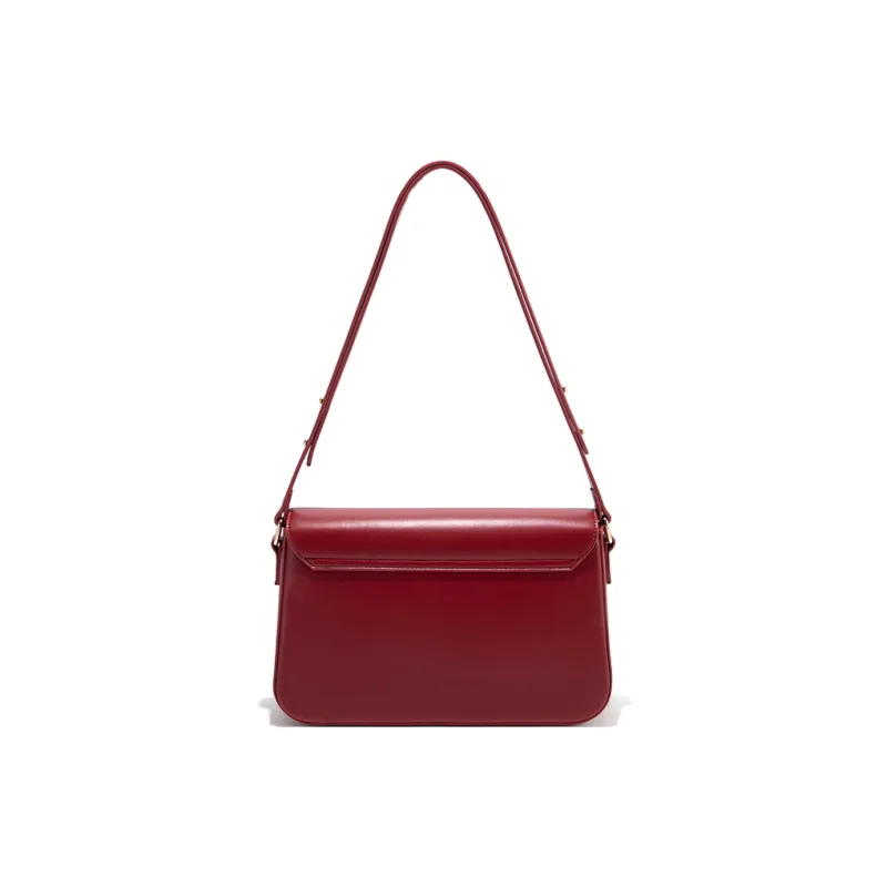 CLEVER& KETCH Fine Fabric Crossbody Shoulder Bag Regular Women's Red/Coffee-2