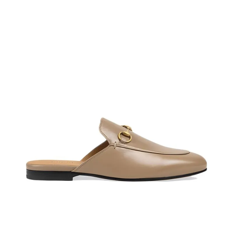 GUCCI Princetown Slipper Brown Leather Women's-1
