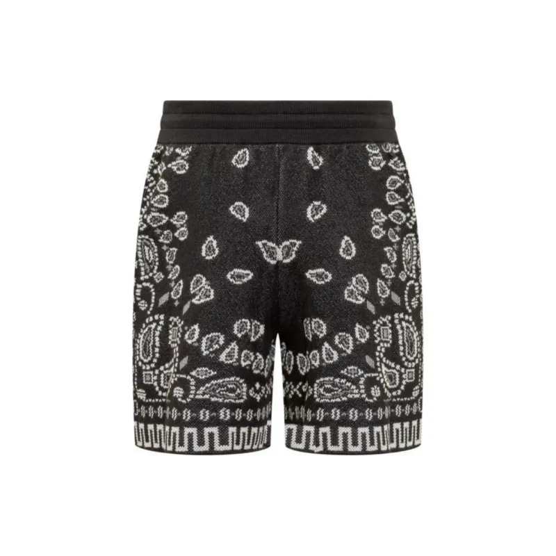 Alanui Bandana Pattern Drawstring Shorts-1