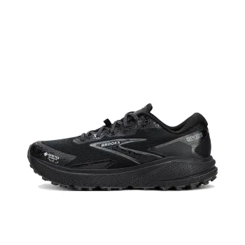 Brooks Divide Cushioned Slip-Resistant Low-Top Trail Running Running Shoes Unisex Black Gray