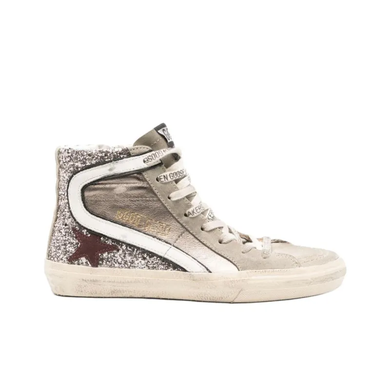 Golden Goose Mid Top Skateboard Shoes Women's Light Brown-1