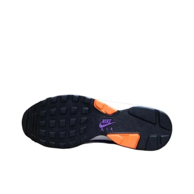 Nike Air Icarus Anti-Slip Wear-Resistant Low-Top Basketball Shoes Unisex White Orange Purple-4