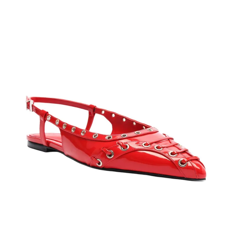 Schutz Ruth Casual Single Shoes Women's Red-2