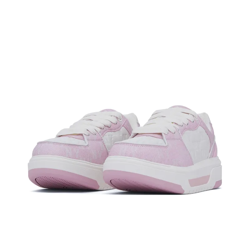 MLB Chunky Liner Anti Slip Wear Resistant Low Top Casual Shoes Unisex Pink-2