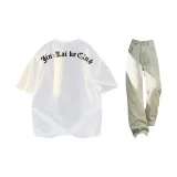 Set (White Heavyweight Upgraded T-Shirts+Yellow Mud Jeans)