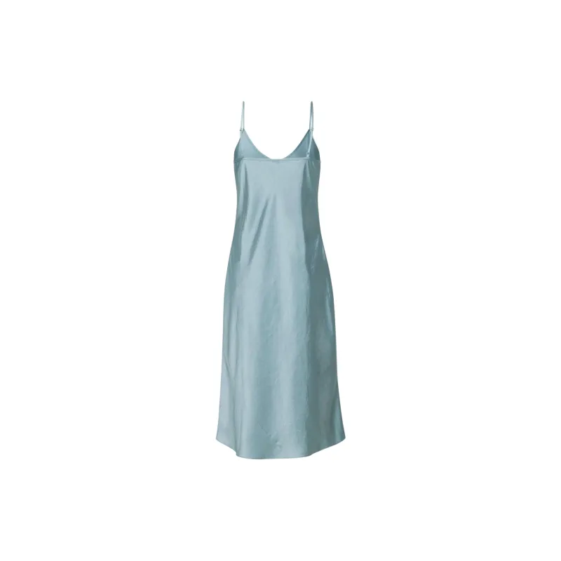 ARITZIA Wilfred Only Slip Satin Midi Dress Slip Dresses Women's Slab Blue/Board Blue-1