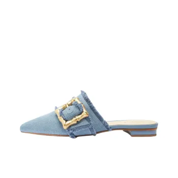 Schutz Wrap-toe Slippers Women's Blue