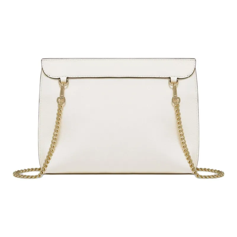 Strathberry Smooth Calf Leather Shoulder Bag Crossbody Bag Large Size Women's Vanilla White-2