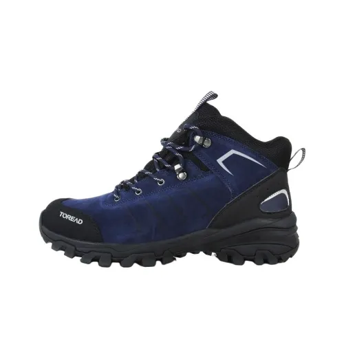 TOREAD Hiking / Trekking Shoes Men High-Top Navy Blue/Rock Black