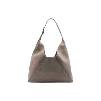 Brunello Cucinelli Logo Detailed Open Top Shoulder Bag