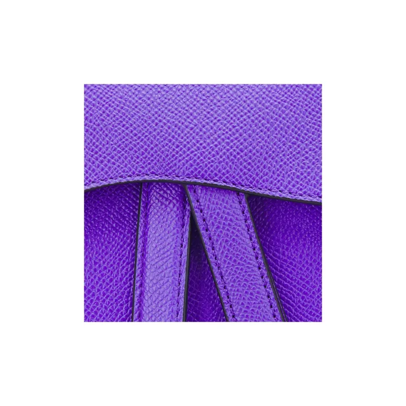 DIOR Saddle Grain Calfskin Saddle Bag, Shoulder Bag, Crossbody Bag, Handbag Women's Purple-5