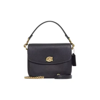 COACH Cassie Cow Leather Shoulder Bag Crossbody Bag Handbag Small Size Women's Black